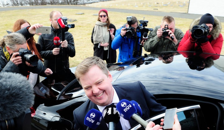 Iceland's Prime Minister Sigmundur David Gunnlaugsson resigned Tuesday after a massive leak of documents revealed his wife owned an offshore company with big claims on collapsed Icelandic banks.