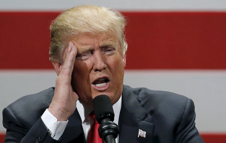 U.S. Republican presidential candidate Donald Trump speaks at a campaign event in Milwaukee, Wisconsin, United States, April 4, 2016