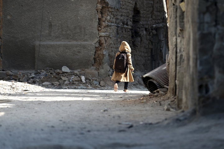 Many children in Eastern Ghouta, a besieged Damascus suburb, have become street hawkers to help their families make ends meet.