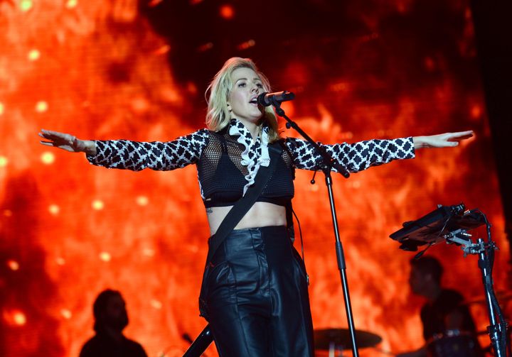 Ellie Goulding performs on stage during the Capital FM Jingle Bell Ball