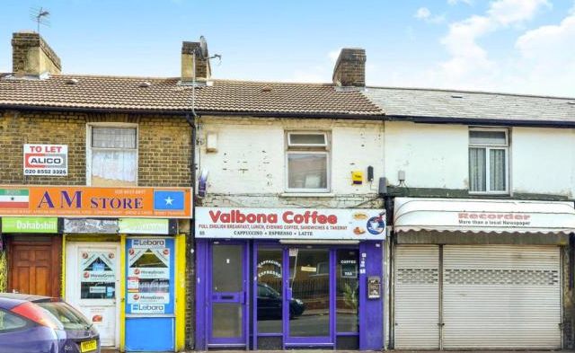 This bedsit above a cafe is on the market for £290,000