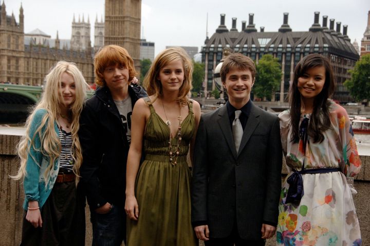 Evanna Lynch, Rupert Grint, Emma Watson, Daniel Radcliffe and Katie Leung attend the Harry Potter And The Order Of The Phoenix photo call on June 25, 2007, in London, England.