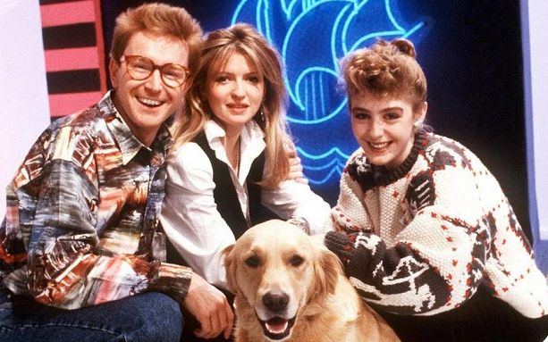 <strong>Mark Curry with his 'Blue Peter' teammates Caron Keating and Yvette Fielding</strong>