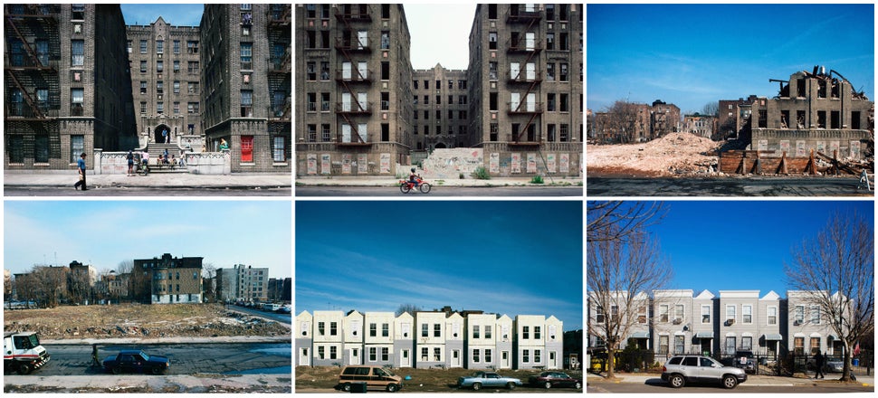 Vyse Ave. at East 178th St., Bronx, New York, shown in 1980, 1984, 1986, 1988, 1993 and 2013. 