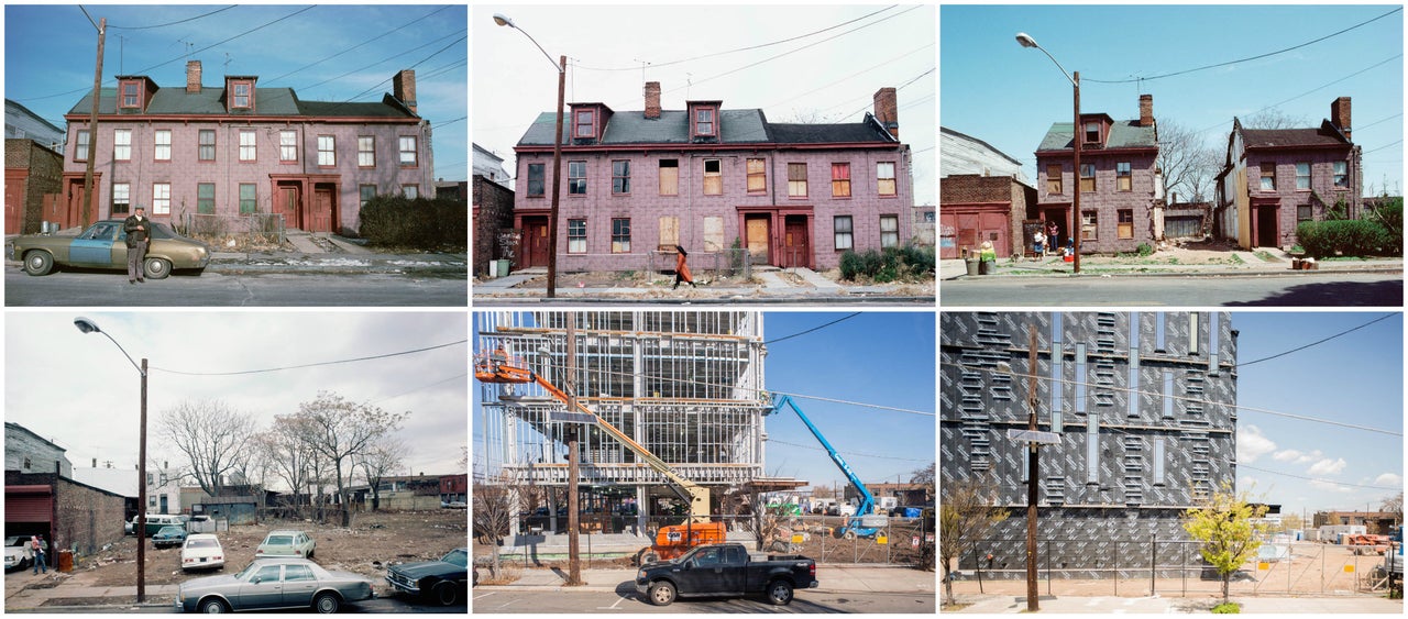 New St. and Newark St., Newark, New Jersey, shown in 1980, 1981, 1985, 1987, 2014, 2015.