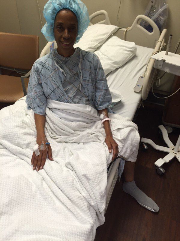 Tanya prepped and ready for a liver transplant, December 23, 2015.