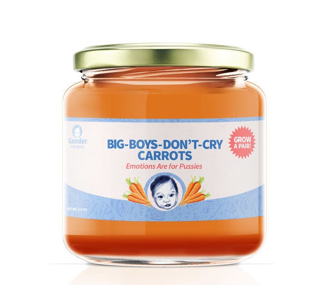 As one satirical customer review states, "<i>I am so proud of my son, who unlike so many pathetic wimps nowadays, became truly brave and strong thanks to Big-Boys-Don’t-Cry Carrots! I mean, he even managed to not shed a single tear at his own sister’s funeral!! Can you believe he managed to hold that in?! So proud of him for showing the world that real men know how to suck it up!"</i>