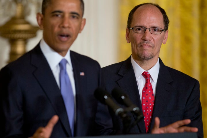 President Barack Obama with Labor Secretary Tom Perez, who unveiled the so-called fiduciary rule on April 6, which will tighten the regulations around retirement accounts.