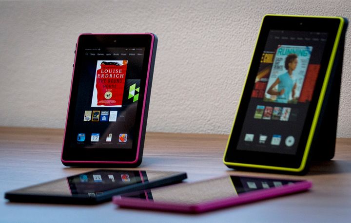Amazon's Kindle Fire 7HD on display. Amazon is expected to release a new, higher-end Kindle soon.