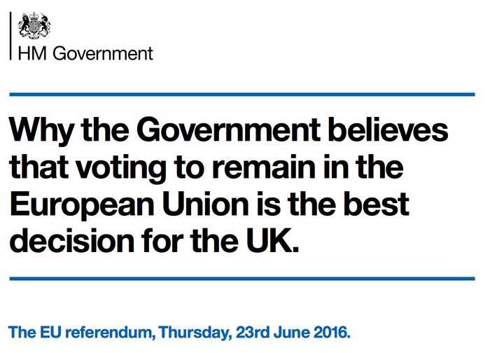 How the Government leaflet will look