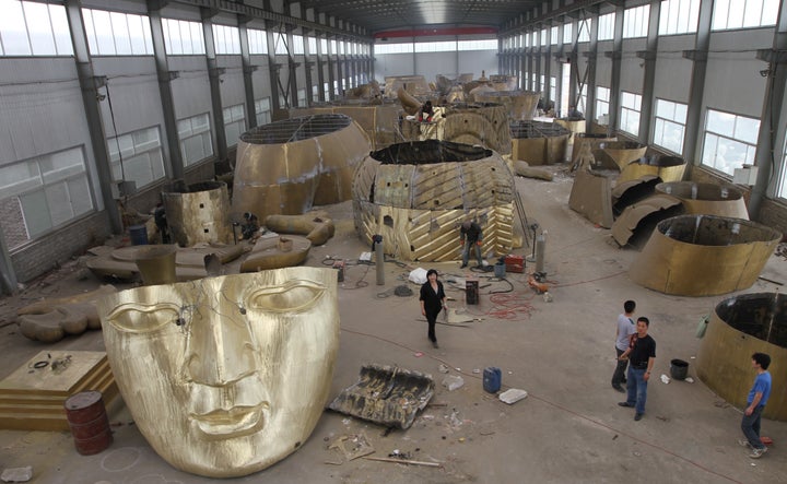 The 177-foot tall statue of Maitreya Bodhisattva is currently 35 percent complete, Fouts said, and project directors are working to raise funds for the remainder of the construction.