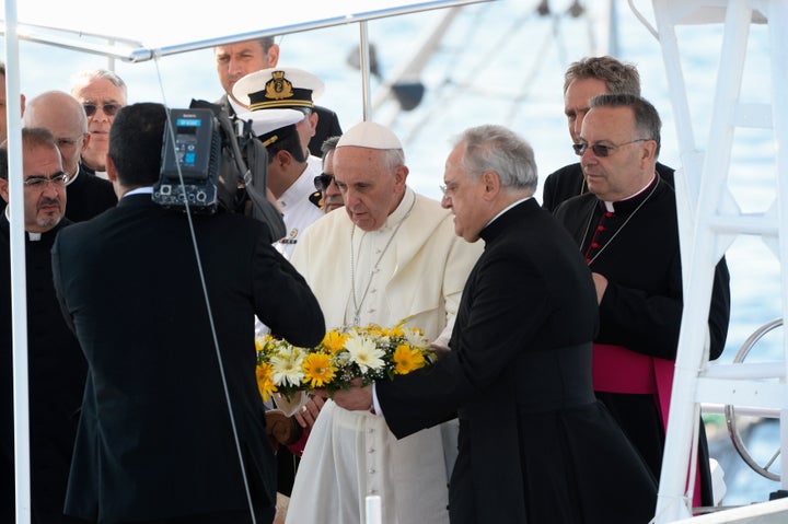 The pope has repeatedly spoken out in support of refugees and migrants in the past. Here he visits Lampedusa, an It