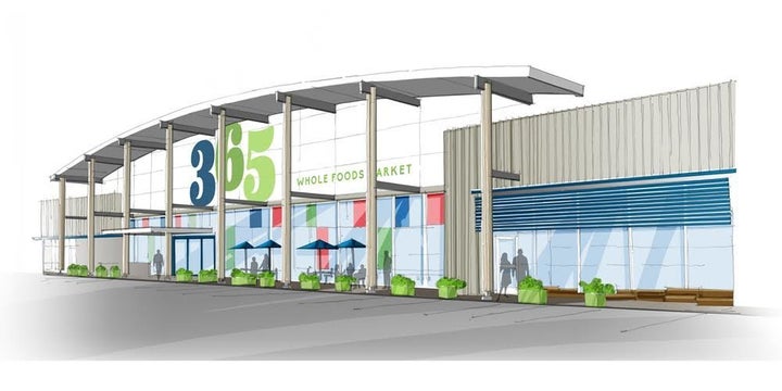 A rendering of the new market's exterior.
