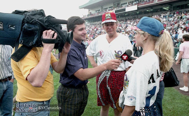 In 1992, Donald Trump and his then-wife Marla Maples visited Buffalo for Jim Kelly’s Carnival of Stars.