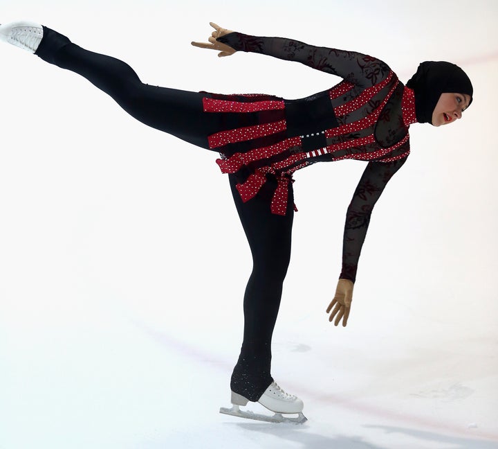 Zahra Lari of the United Arab Emirates in action during a practice session at Zayed Sports City on May 19, 2015 in Abu Dhabi, United Arab Emirates.