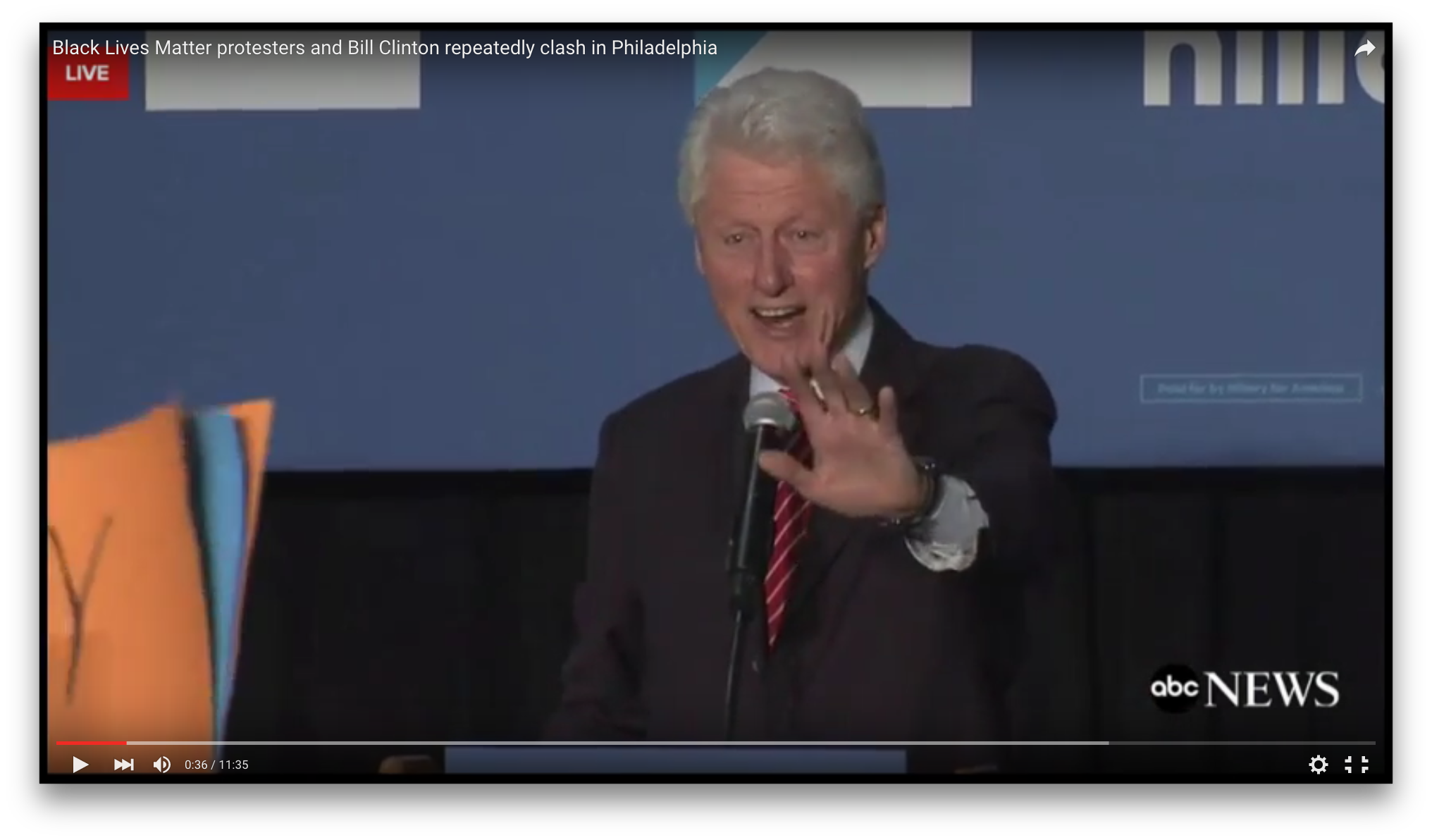 Bill Clinton Spars With Protesters Who Say He Destroyed Black ...