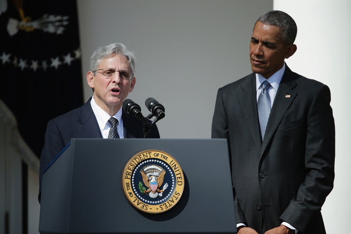 Judge Merrick B. Garland speaks after being nominated to the Supreme Court by President Barack Obama.