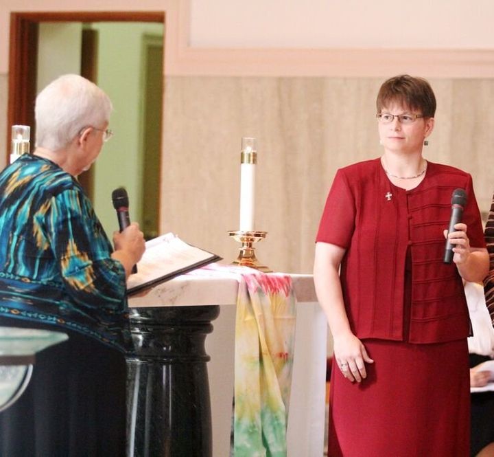 Cathy Manderfield takes her final vows.