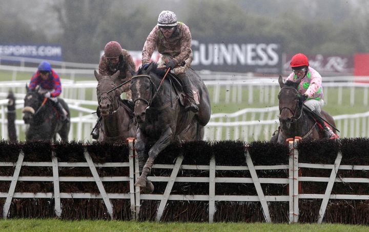 Marasonnien ridden by Paul Townend wins The Irish Daily Mirror Novice Hurdle during day two of the Punchestown Festival at Punchestown Racecourse, Naas.