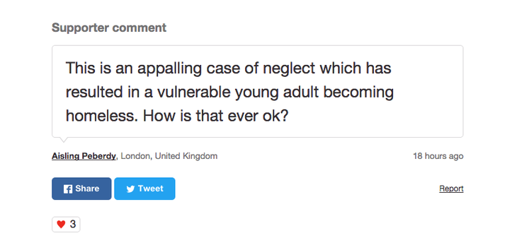 <strong>A comment on the Change.org petition</strong>