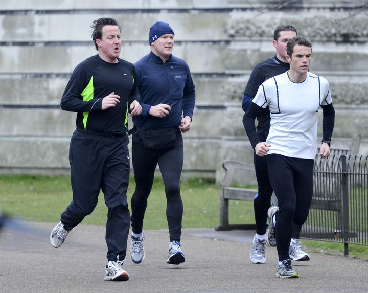David Cameron with trainer to the stars, Matt Roberts
