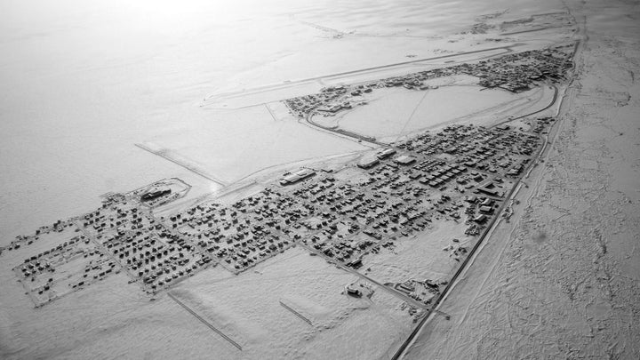 Barrow, Alaska, seen from the air.