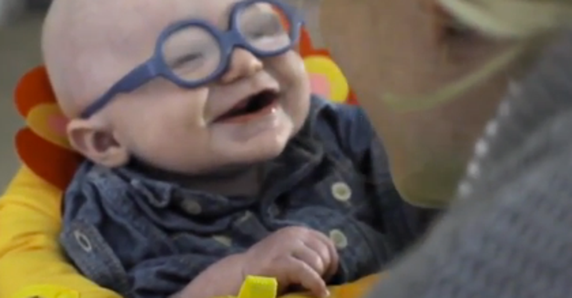 Watch This Baby�s Ridiculously Cute Reaction To Seeing His