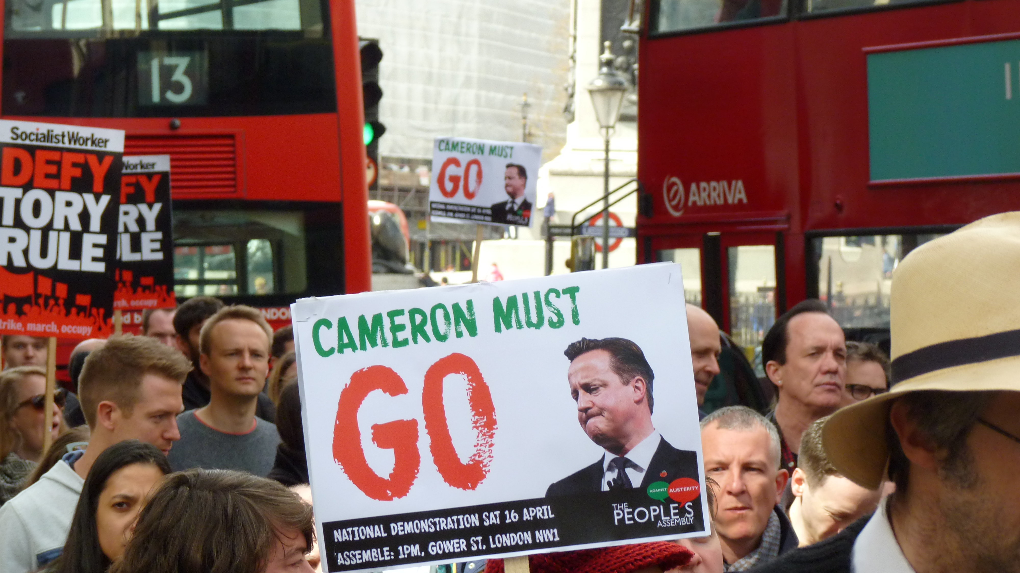 David Cameron Resignation Protest Sees Hundreds Demonstrate In London ...