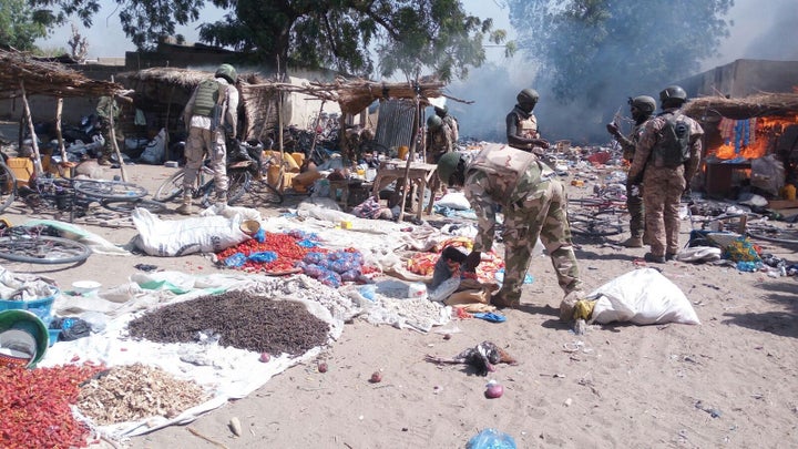 Boko Haram has increasingly used women and children as suicide bombers. Above, an abandoned Boko Haram camp in Nigeria pictured in February.