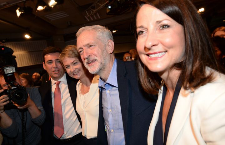 Kendall at the Labour conference where Jeremy Corbyn was announced as the party's new leader