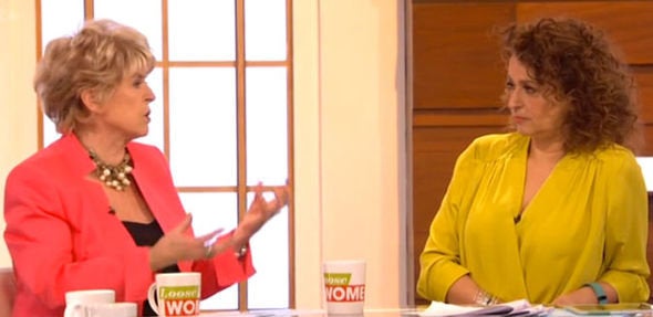 <strong>Gloria Hunniford and Nadia Sawalha discuss the dispute over Lynda Bellingham's will on 'Loose Women'</strong>