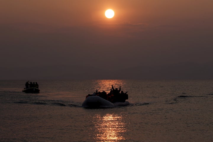 Ahmad, Samia and their children crossed the Aegean Sea from Turkey to Greece on Feb. 19, 2016.