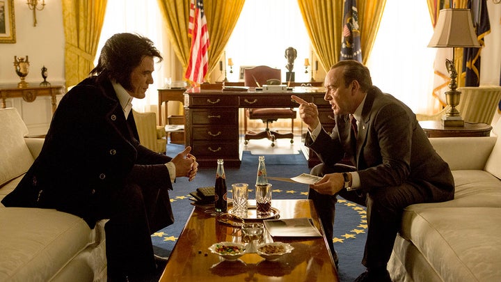 Michael Shannon and Kevin Spacey share a scene from "Elvis & Nixon."