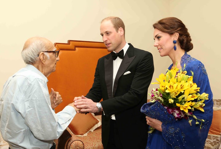 The duke and duchess of Cambridge meet Boman Kohinoor.