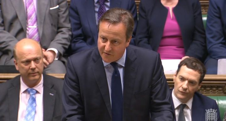 David Cameron, making his statement on his tax affairs