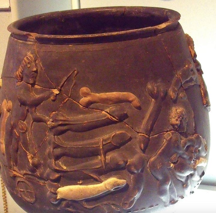 The pot's design was meant to be "humorous" and "titillating," the museum says.