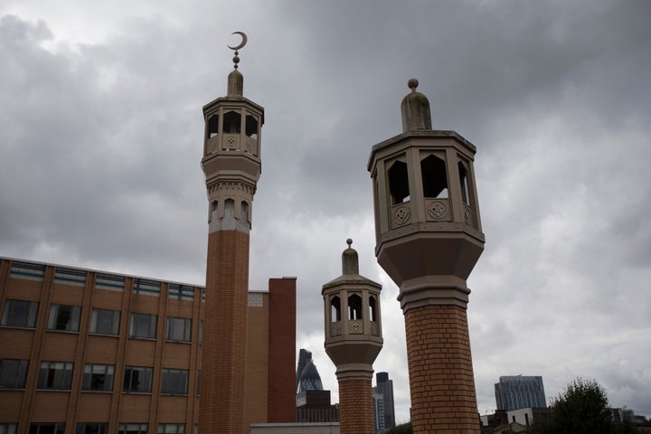 The East London Mosque, the largest in the United Kingdom