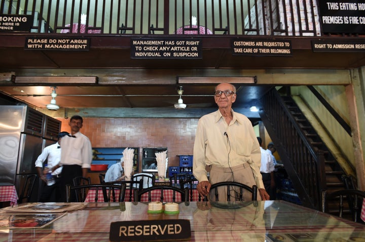 Kohinoor inside his Mumbai eatery.