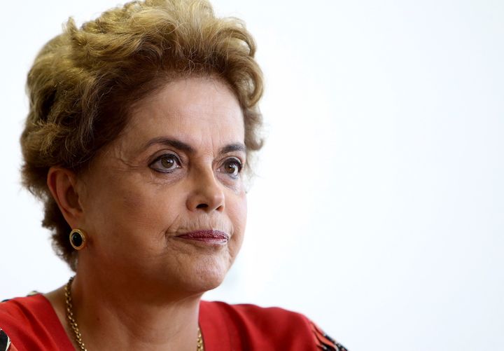 Brazil's President Dilma Rousseff works at her office in Brasilia, Brazil, March 29, 2016. REUTERS/Adriano Machado