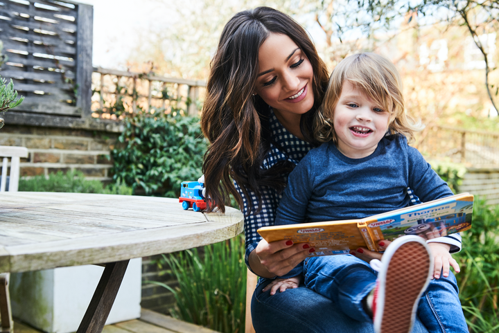 Frankie Bridge and three-year-old son Parker