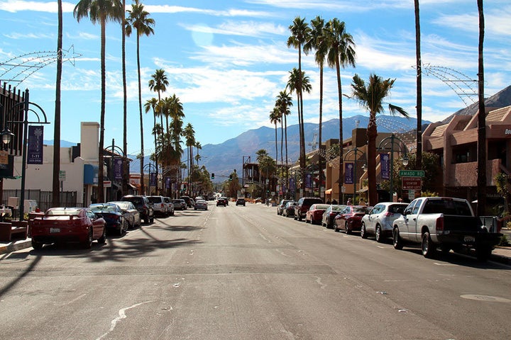 Downtown Palm Springs on a typically sunny day.