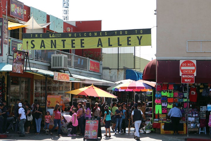 Bargain shopping paradise, The Santee Alley in Los Angeles, California.