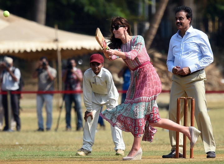 Playing sports in wedges ain't easy. 