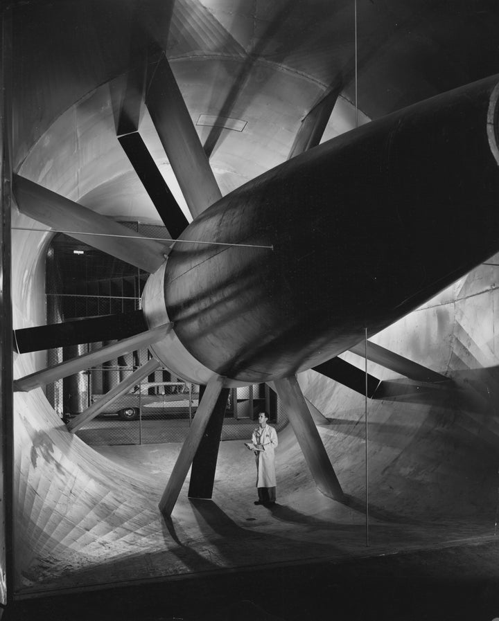 A wind tunnel at Ford Dearborn Engineering Center, 1958.