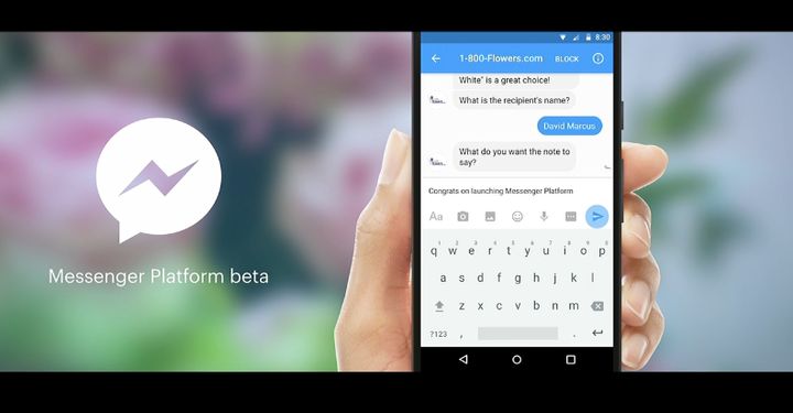 A chatbot for 1-800-Flowers.com takes your message via Facebook Messenger, so you never have to interact with an actual person.