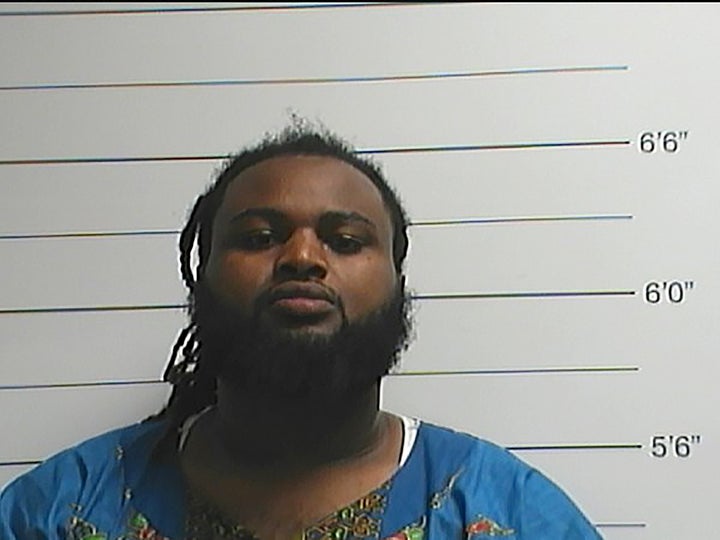 Cardell Hayes is seen in a booking photo released by the New Orleans Police Department, in New Orleans, Louisiana April 10, 2