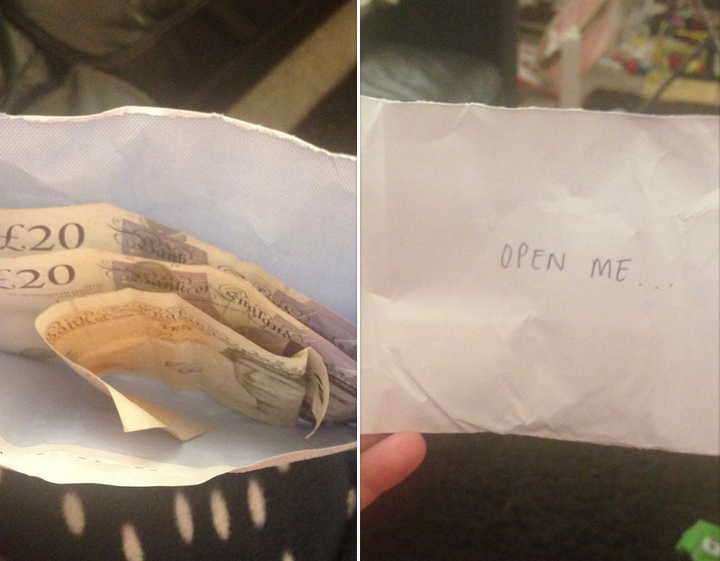 Emma Kate was given £50 by a stranger in a 'random act of kindness'