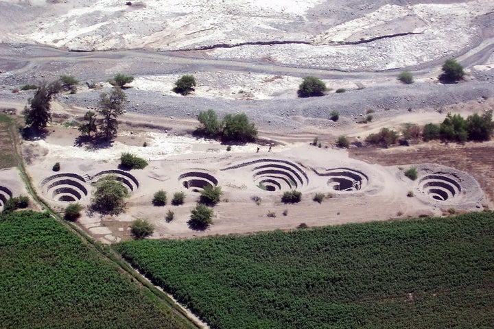 Puquios stud the arid Peruvian landscape 