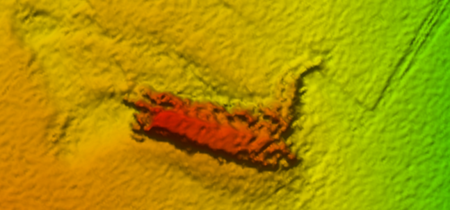 A marine robot known as Munin has found an old film prop in the murky depths of Loch Ness