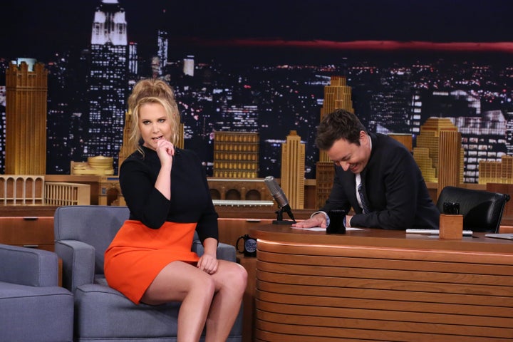 Comedian Amy Schumer appeared on "The Tonight Show Starring Jimmy Fallon" on April 12, 2016 -- apparently after deciding that
